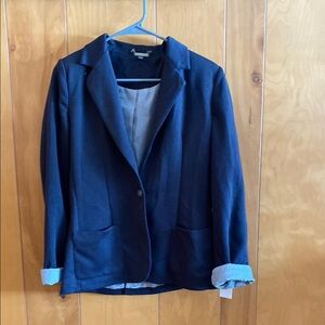 Blue Blazer with Notched Lapel